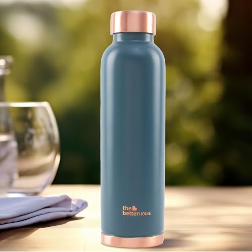 The Better Home Copper Water Bottle 1 Litre | 100% Pure Copper Bottle | BPA Free Water Bottle with Anti Oxidant Properties of Copper Pack Of 1