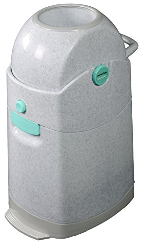 baby diaper can - Creative Baby Tidy Diaper Pail, Marble, Marble/Blue/Gray, One Size