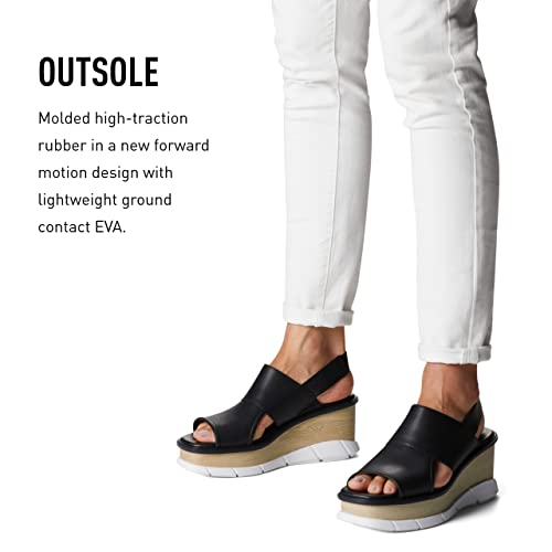 Sorel Women's Joanie Iii Slingback Sandals - Black, White - Size 8.5 #TOP4