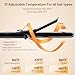 Curling Iron 1 Inch, Long Barrel Ceramic Hair Wand, Fast Heating Hair Curler with 12 Heat Settings with LED Display, Hair Curling Wand Styling and Lasting on All Hair Types, Dual Voltage for Travel