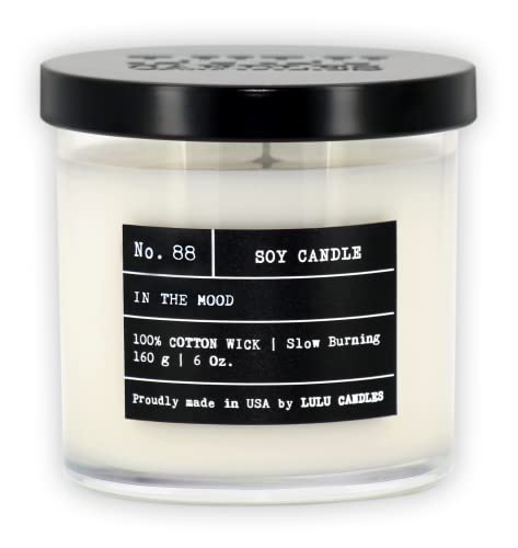Lulu Candles | In The Mood - Musky Amber & Rose | Luxury Scented Soy Jar Candle | Hand Poured In The Usa | Highly Scented & Long Lasting- 6 Oz. #TOP5