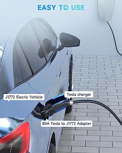 EVDANCE-Tesla-to-J1772-Charging-Adapter-Max-80-Amp-250V-J1772-EV-Adapter-Tesla-Charger-Adapter-Compatible-with-Tesla-High-Powered-Connectors-Destination-Chargers-and-Mobile-Connectors-Black