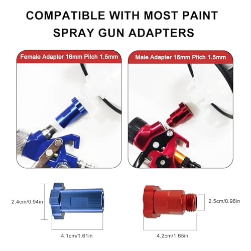 Image of RRJ Disposable Paint Cup Spray Gun Cup, Paint System for LVLP and HVLP Spray Gun Kit 600 ML Mixing Cup with 50 Cups Liners and Lids, 1 Hard Cup with Retainer Ring, 2 Cup Adapter, Stirrer