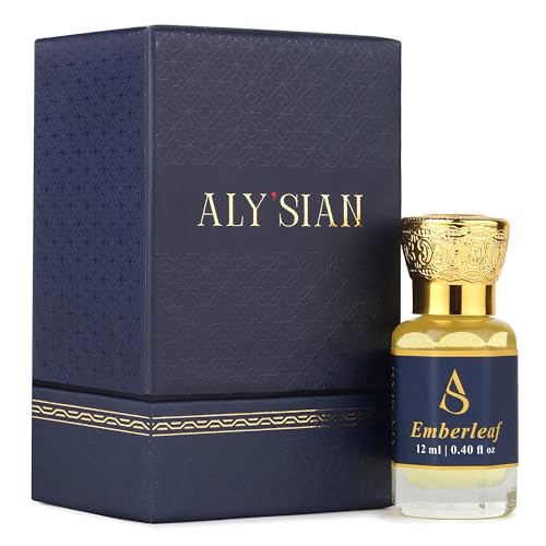 Image of ALY'SIAN Luxury Attar for Man & Women 12 ML Emberleaf Premium Non Alcoholic Roll On Perfume Oils Arabic & French Blend Assorted Long Lasting Fragrance Collection Unisex Perfume Gift Hamper (EMBERLEAF 12 (ML))