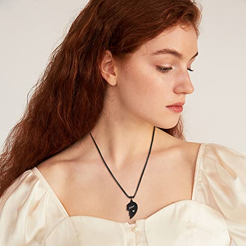 Xuanpai Brother And Sister Heart Matching Necklace Set For 2 - Gifts For Big Brother From Lillte Sister - Big Sister To Little Brother Graduation Back To School Birthday Jewelry #TOP5