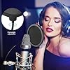 Professional Microphone Pop Filter Shield,Mic Wind Mask Shield Screen with Blue Yeti and Any Other Microphone, Dual Layered Wind Pop Screen With A Flexible 360 Degree Gooseneck Clip Stabilizing Arm #3
