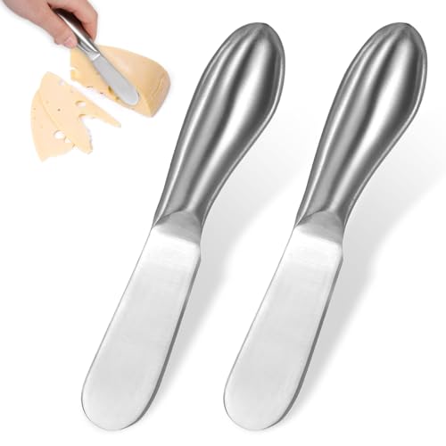 2 Pcs Butter Knife Stainless Steel Butter Spreader Knives Cheese