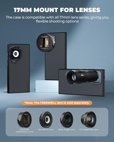 Image of FREEWELL Pro Filmmaker Case for Samsung S25 Ultra - Magnetic Filters & 17mm Lens Slot Black