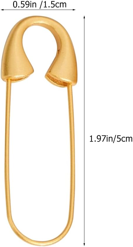 Angoily Metal Brooch Pins 5-Pack Gold Safety Pins for Jewelry Making Clothes Fastener Brooch for Scarves Shawls DIY Crafts