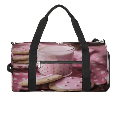Oxford Cloth Hot Milk And Biscuits Gym Bag,Duffle Bag Shoes