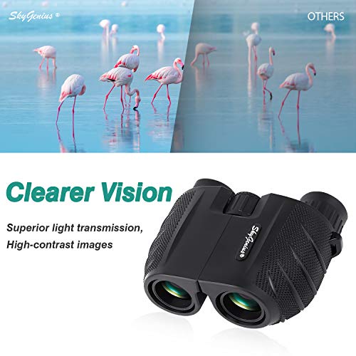 Skygenius 10X25 Compact Binoculars, Bk4 Roof Prism Fmc Lens Kid Binoculars For Bird Watching, Binoculars For Adults Pocket For Concerts, Theater, Travel (0.53Lb) #TOP4