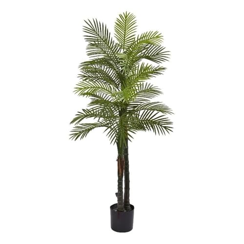 Pemberly Row 66" Double Robellini Palm Tree, UV Resistant Faux