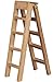 Melody Jane Dollhouse Large Set of Step Ladders Miniature Walnut Garden Accessory 1:12