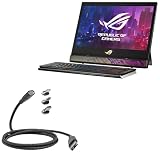 BoxWave Cable Compatible with ASUS ROG Mothership (GZ700) - MagnetoSnap PD AllCharge Cable (100W), Magnet Charging Braided USB Type-C Micro - Jet Black