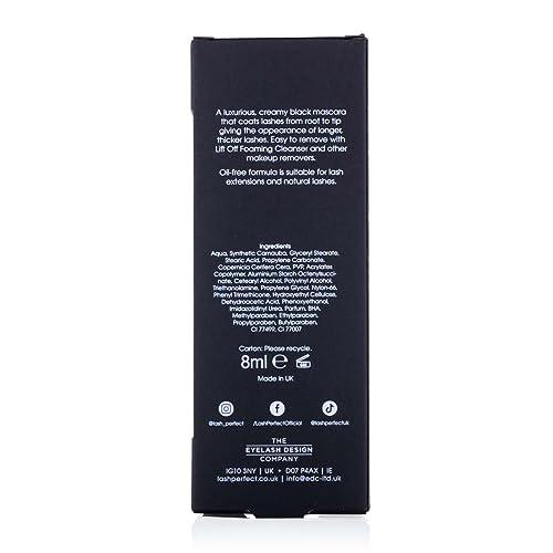 Lash Perfect Black Mascara - Oil free, Compatible with Eyelash Extensions, Soft & Creamy - 8ml - Image 8