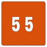 Smead DCC Color-Coded Numeric Label, 5, Label Roll, Brown, 250 labels per Roll (67425)