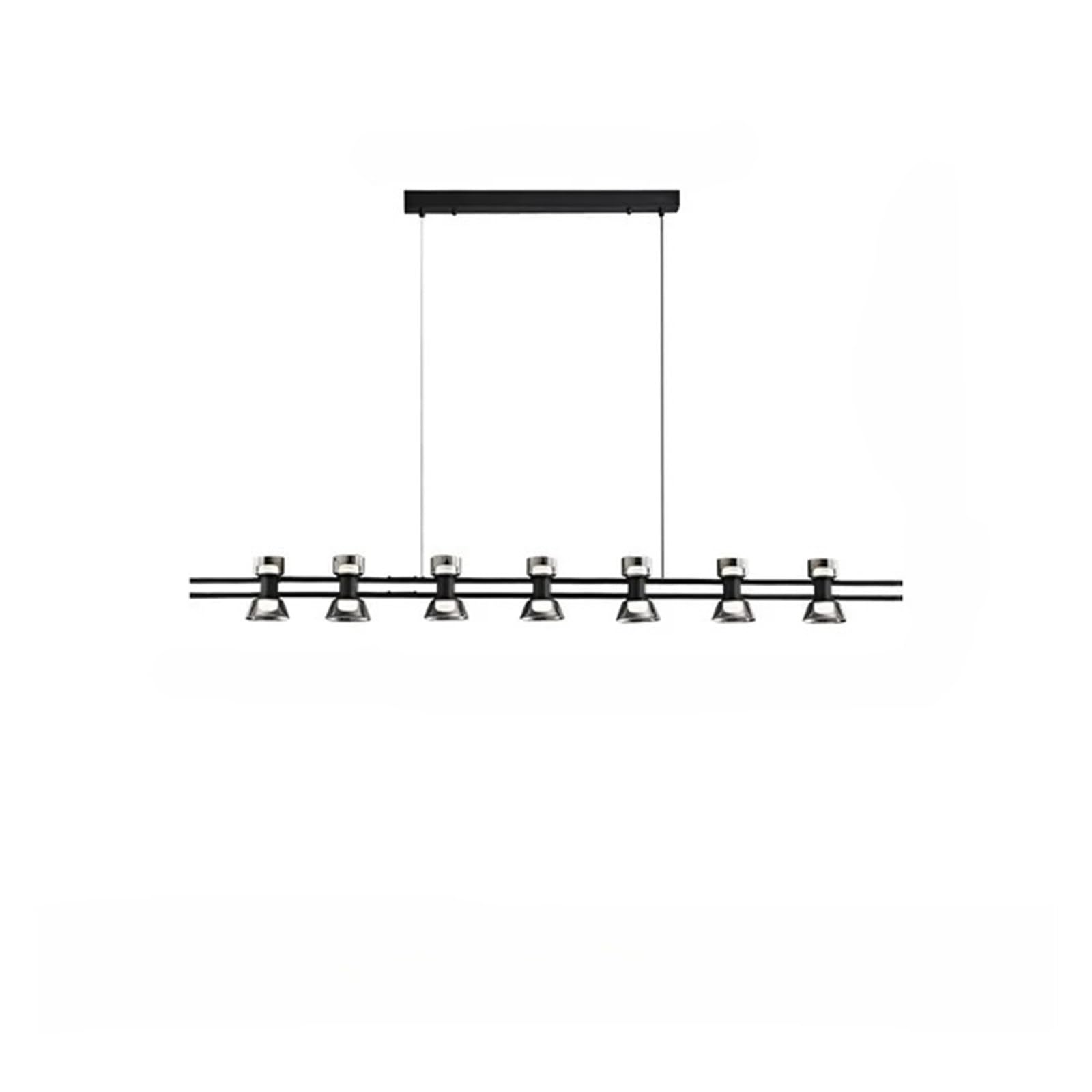 Lustre en verre LED scandinave réglable contre l'ombre du salon
