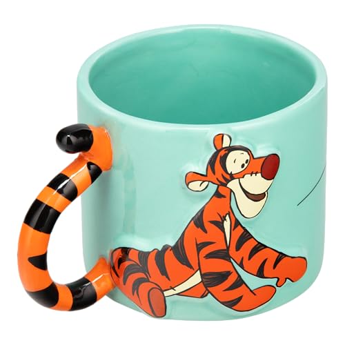 Paladone Disney Tigger Tail Taza de cerámica grande, con licencia oficial, taza de café para té o chocolate caliente, regalo de cultura pop para niños y adultos