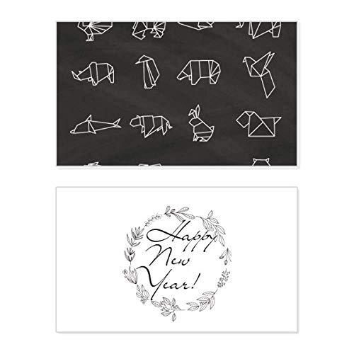 Tarjeta de felicitación de año nuevo ideal para regalo conmemorativo de diseño geométrico