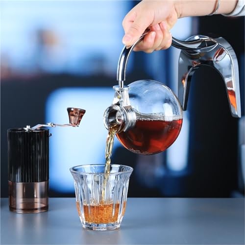 XGTEAHHC Glas-Siphon Kaffeemaschine 5 Tassen Vakuum Espressobrüher Hitzebeständig Siphon Kaffeemaschine Set