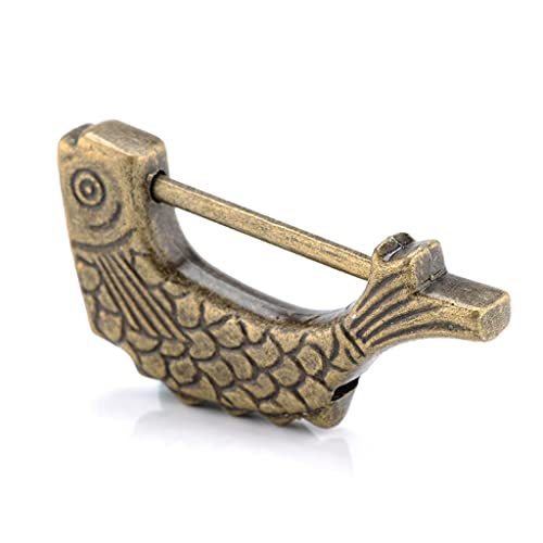 Serrure boîte à bijoux rétro 60mm au design chinois traditionnel