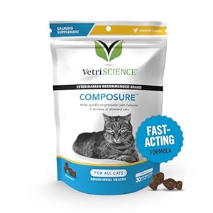 VetriScience Composure, Calming Formula for Cats, 30 Bite-Sized Chews
