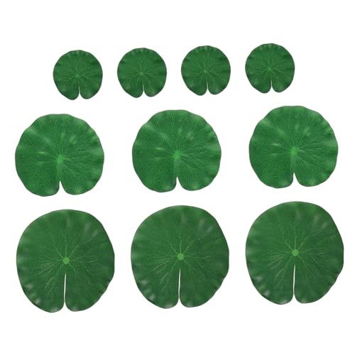 Milisten 10pièces Lotus Artificielles Flottantes Décoration Bassin Réaliste pour Jardin Étang Piscine Aquarium Et Décorations Poisson Extérieur