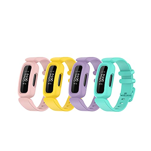 Bands Compatible with Fitbit Ace 3 Watch Strap for Kids Colorful Silicone Accessories Replacement Wristbands for Ace 3 for Boys Girls