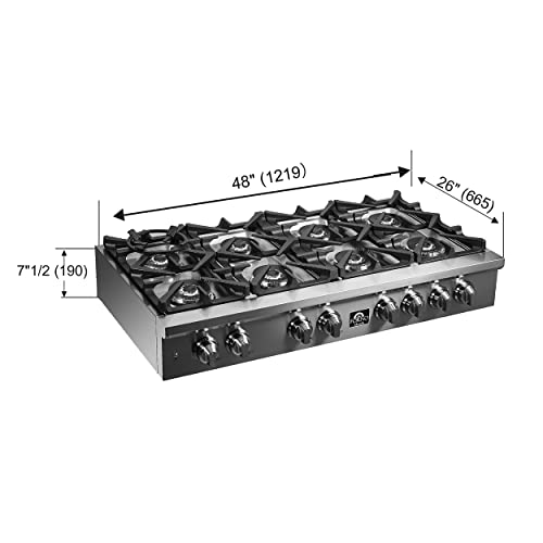 Forno FCTGS5751-48 Spezia 48 Inch Inch. Drop-In Range Top thumb #5