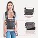 Imagen de IULONEE Mochila Portabebés para Bebe Multifuncional Baby Carrier Wrap Ergonómicas Portabebés Ajustable Porteo Bebe Delantera y Trasera Carrier Adecuado para Niños y Niñas Gris Oscuro