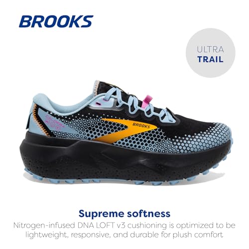 Brooks Brooks Women’s Caldera 6 Trail Running Shoe - Black/Blue/Yellow - 8 Medium