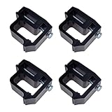 Black Truck Cap Mounting Clamp for Camper Shell, Topper Ladder Rack Canopy | Fit for Chevrolet Silverado GMC Sierra Ram 1500 2500 3500 Dodge Dakota, Ford F150 F250, Nissan Titan, Toyota Tundra (4 PCS)