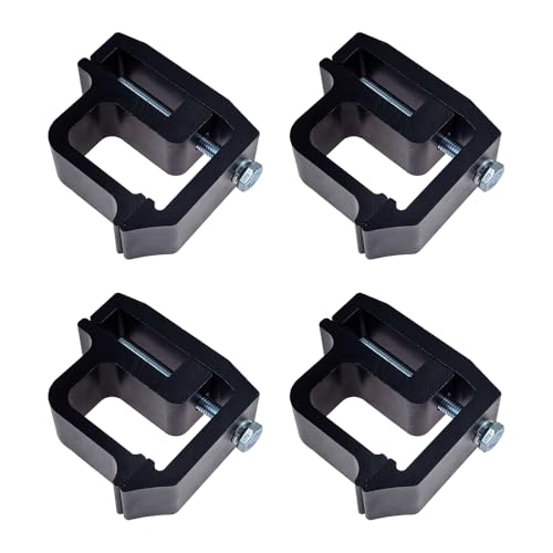 Black Truck Cap Mounting Clamp for Camper Shell, Topper Ladder Rack Canopy | Fit for Chevrolet Silverado GMC Sierra Ram 1500 2500 3500 Dodge Dakota, Ford F150 F250, Nissan Titan, Toyota Tundra (4 PCS) by LLNSEAUTO - Used condition - US$17.09