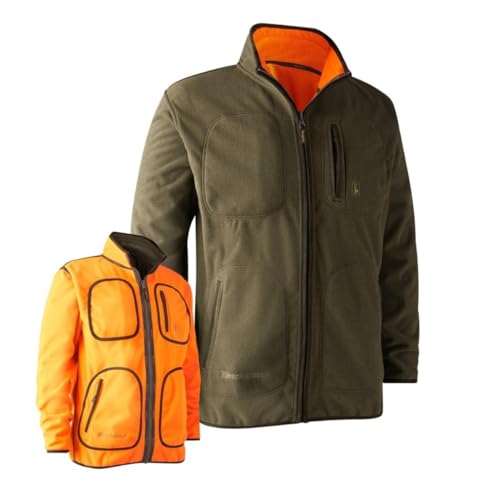 Deerhunter Wildhüter Bonded Fleece Jacke - Reversible orange
