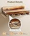 Homde Wall Mounted Wine Rack Set, 2 Pack Pine Wood Wine Racks with Glass Holder, Rustic Farmhouse Floating Bar Shelves for Liquor Bottles & Stemware for Home Bar/Kitchen/Living Room Decor
