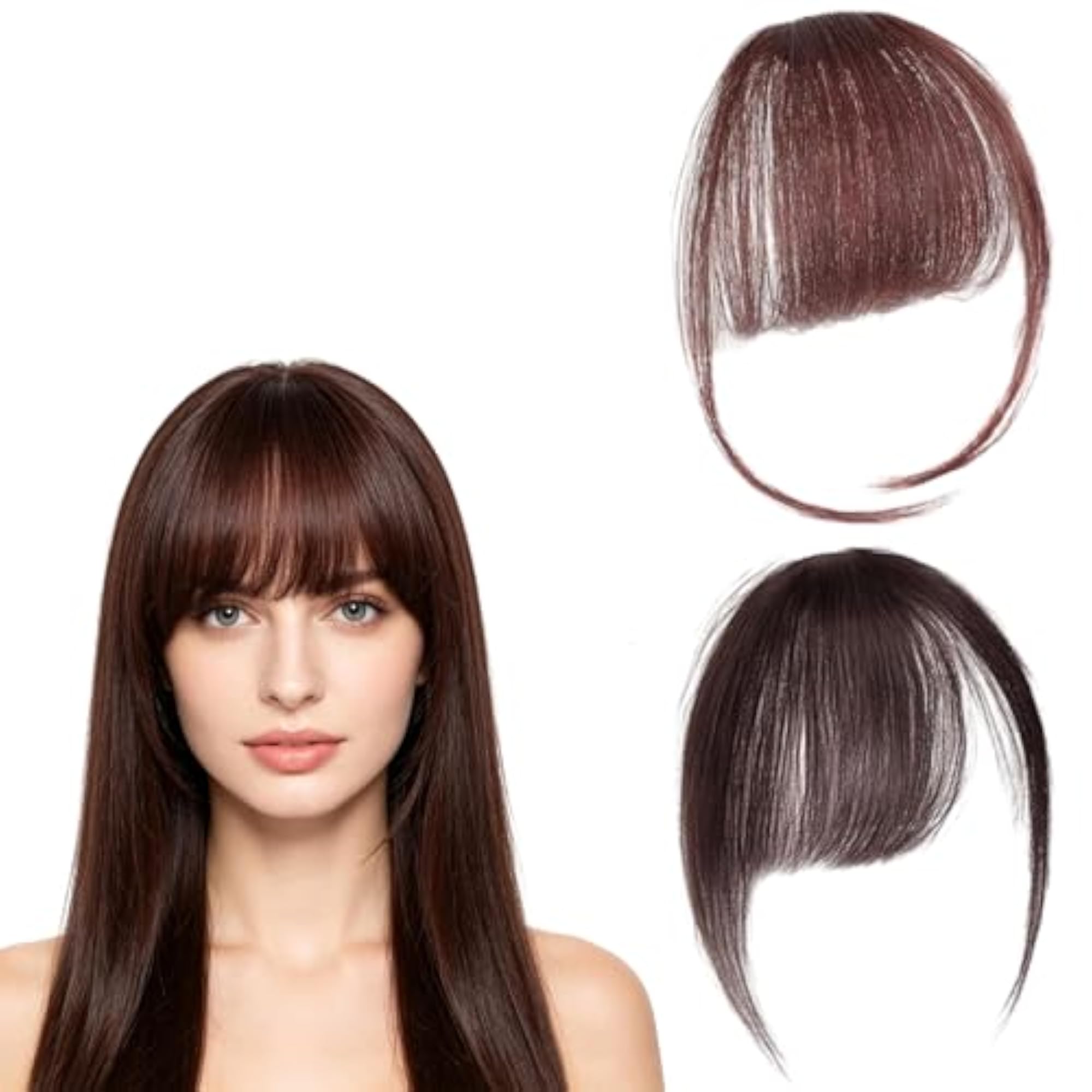 Front Hair Extensions for Women, Bangs Hair Extensions