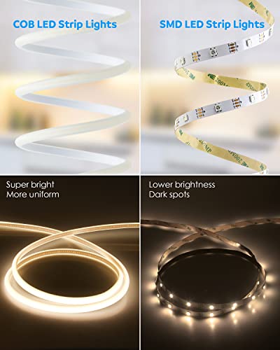 Tira LED COB Aclorol 5m Blanco Cálido 120V Impermeable miniatura 6