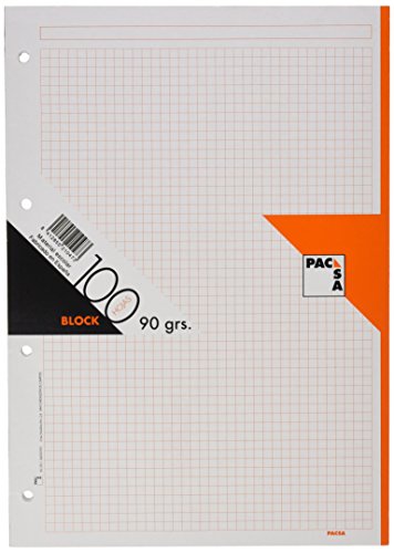 Pacsa 21048 - Recambio 90 g, A4, 100 hojas, color naranja