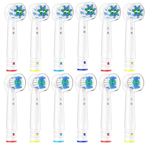 【2025進化モデル】Trustnice ブラウン オーラルb 対応 電動歯ブラシ 替えブラシ オーラルビー braun oral b 用の 替え おーらるびー 対応 歯ブラシ替え 回転互換ブラシ 歯垢除去 家庭装 12本入の商品画像（Amazon）