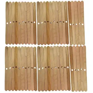 (Pack of 100) Wooden Candle Wick Holders, Candle Wicks Centering Device, Candle Wick Bars, Wick Holders for Candle Making, Wick Clips for Candles, Candle Centering Tool, Pack of 100