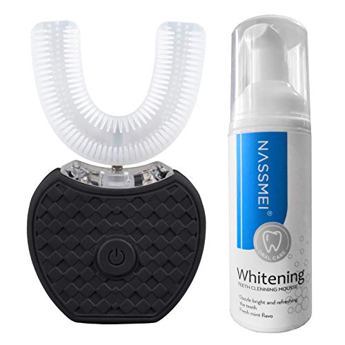 Ultrasonic toothbrush Automatic Toothbrush Toothbrush for Adults 360° Clean Toothbrush 30'' Automatic Timer Wireless Charging Washable Travel Home Dual-use black