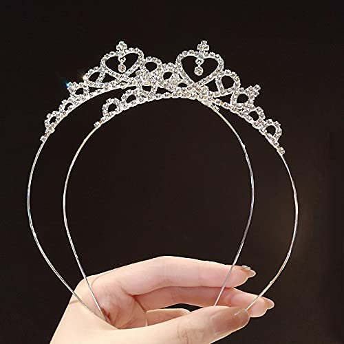 Cerchietto Tiara Con Corona Di Cristalli E Strass - Diadema Scintillante Per Spose, Ballo E Festa