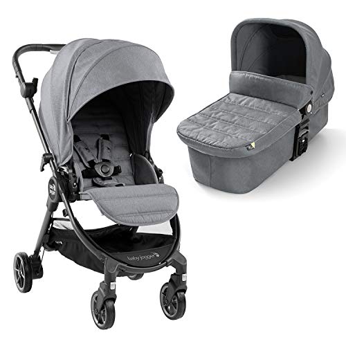 Il passeggino sportivo è dotato di una tracolla integrata e di una borsa nera; il passeggino pesa solo 8, 9 kg, la navicella 3, 4 kg.