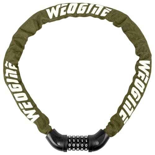 Bike Lock with Numbers and high Security Level, Bike Chain Lock, Bicycle Locks, 5 Digit Combination Lock for Bike, Bicycle, Scooter, Motorcycle, Door, Gate, Fence