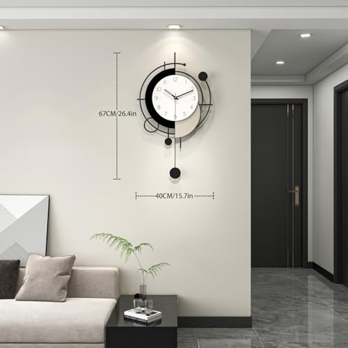 Horloge murale décorative moderne en bois noir haut de gamme