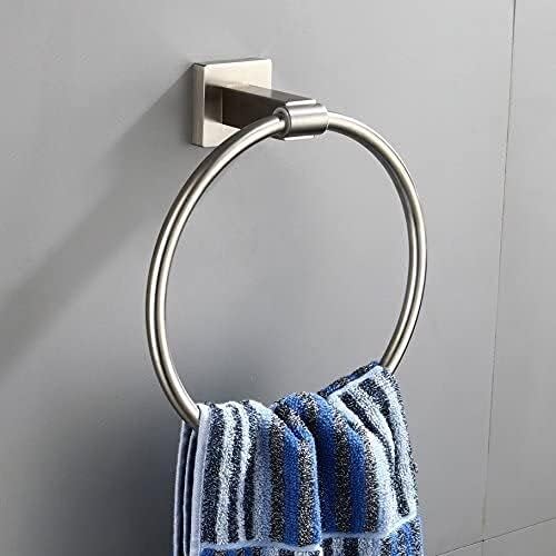 Hand Towel Holder Hotel Bathroom 304 Stainless Steel Accessories Bathroom Bathroom Accessories Towel Ring Towel Rack Bath Towel Shelf Towel