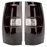 For 2007 2008 2009 2010 2011 2012 2013 2014 Chevy Tahoe Suburban Tail Lights Assembly Replacement 07-14 Rear Brake Lamps Driver and Passenger Side,Red Smoked With Bulb and Harness GM2800196,GM2801196
