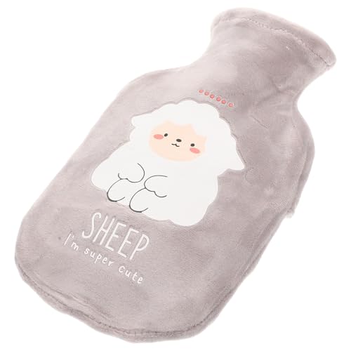 Toyvian Bolsa de Agua Caliente de Peluche Adorable Funda de Felpa Desmontable, 350ml, Calentador de Manos Reutilizable para Aliviar Dolores en Invierno