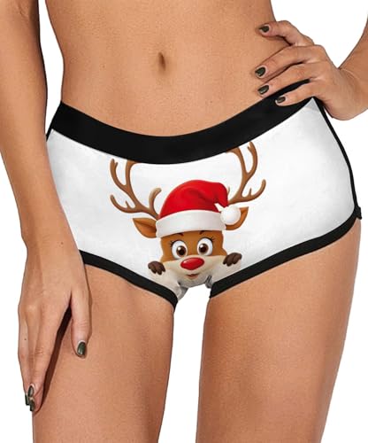 Image of Aueyan Womens Boyshorts Panties Stretchy Boxer Briefs Novelty Lounge Sleep Shorts