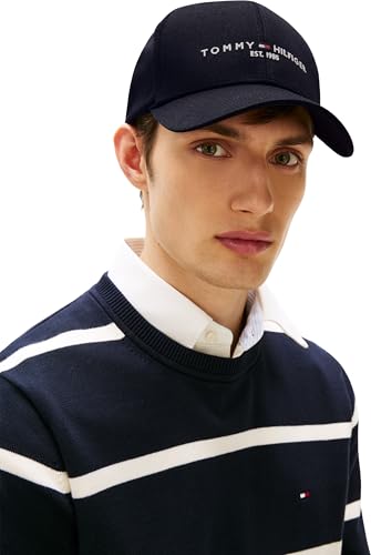 Tommy Hilfiger Uomo Cappellino Th Established Cappellino Da Baseball, Blu (Desert Sky), Taglia Unica - 4